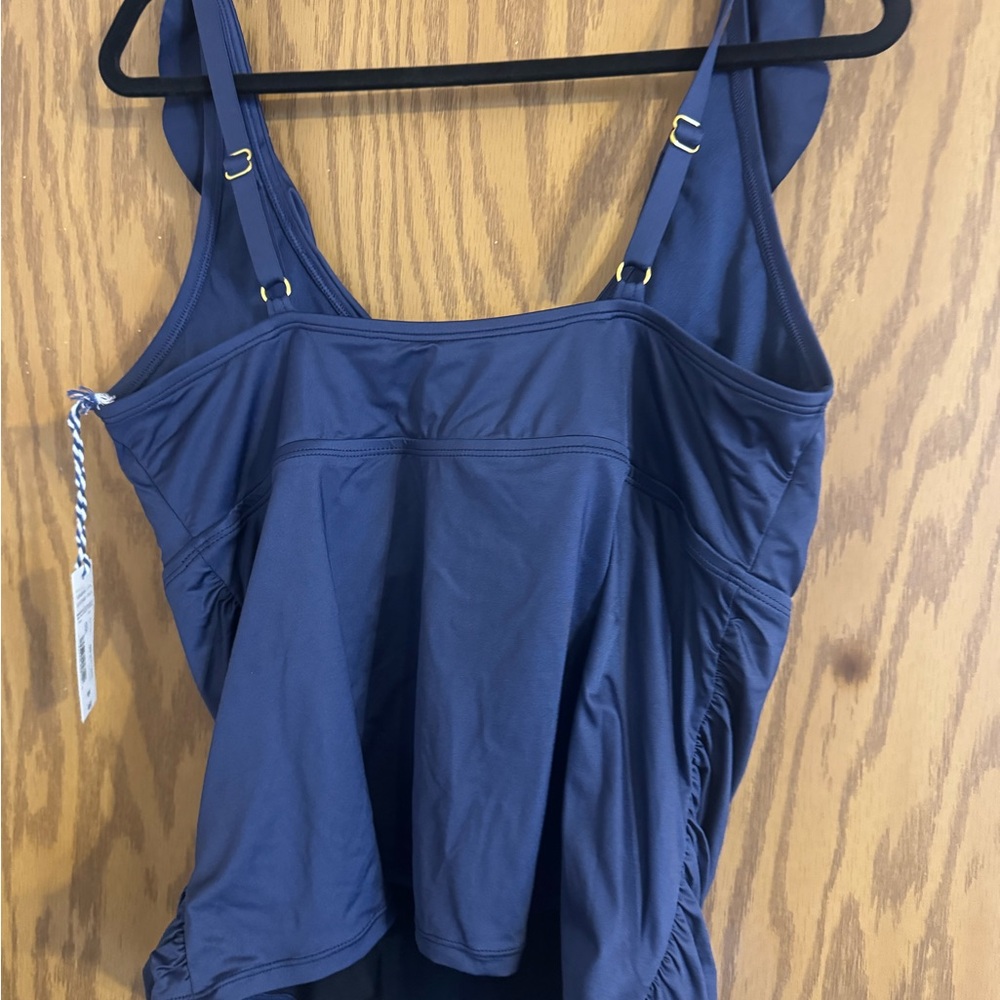 NWT Sonnet Shores JCPenney Blue Ruffled, and   Size 18 W. Color: Navy - Picture 6 of 13
